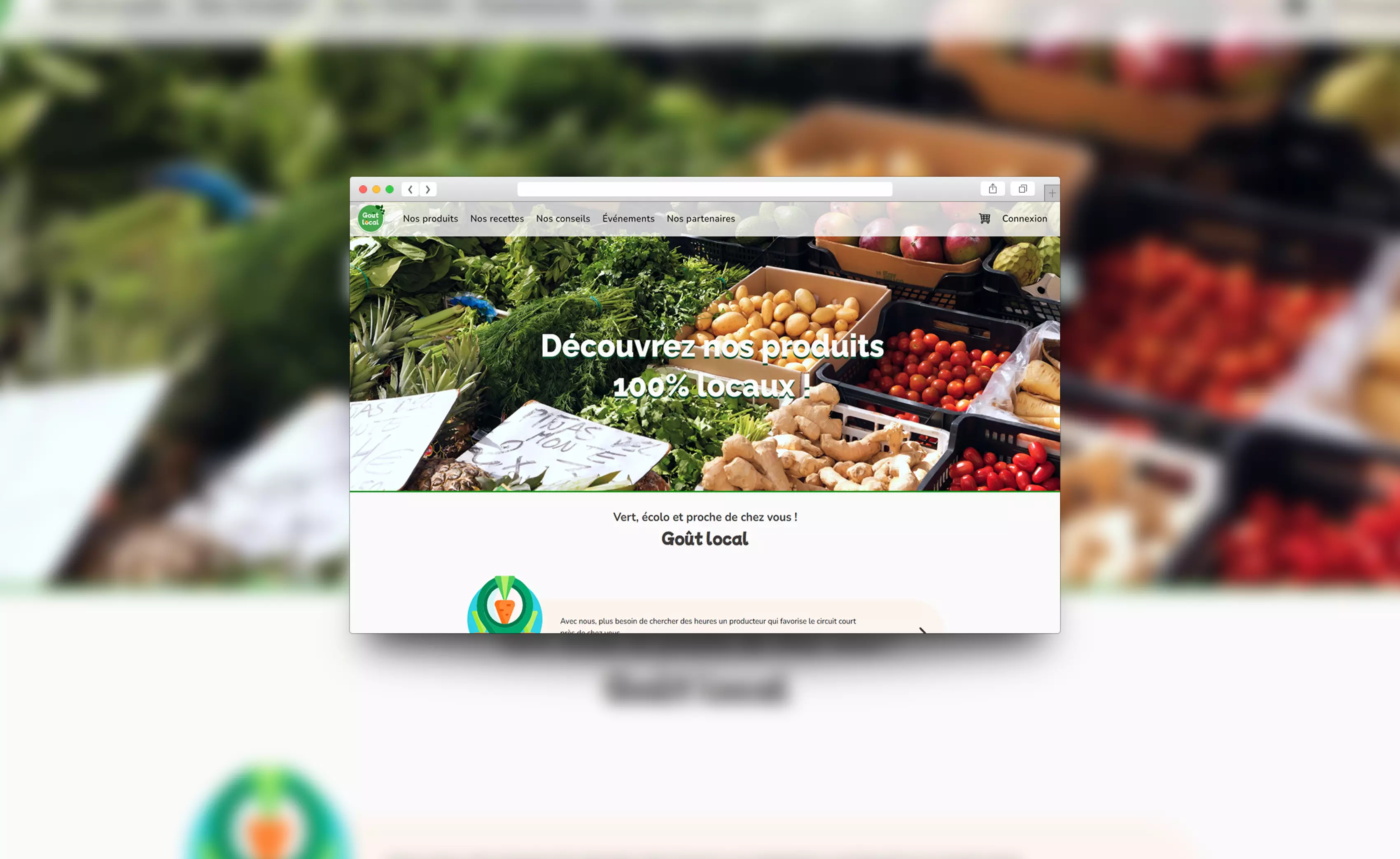 Présentation web projet Goût Local
